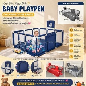 Premium Baby Playpen and Ball Set for Indoor outdoor Safety Play Area