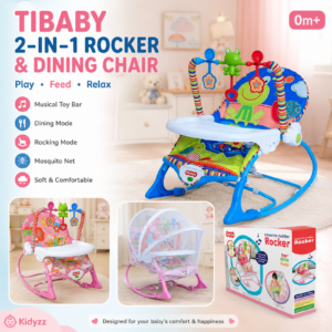 iBaby 3-in-1 Musical Rocking Chair with Dining Tray & Mosquito Net