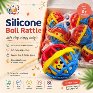 Silicone Ball Rattle (1Pc)