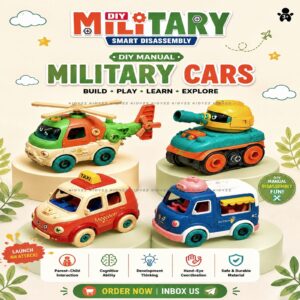 DIY 4Pcs Military Screw Vehicles