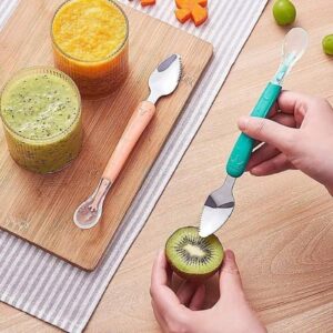2 In 1 Children's Baby Feeding Spoon Baby Scrape