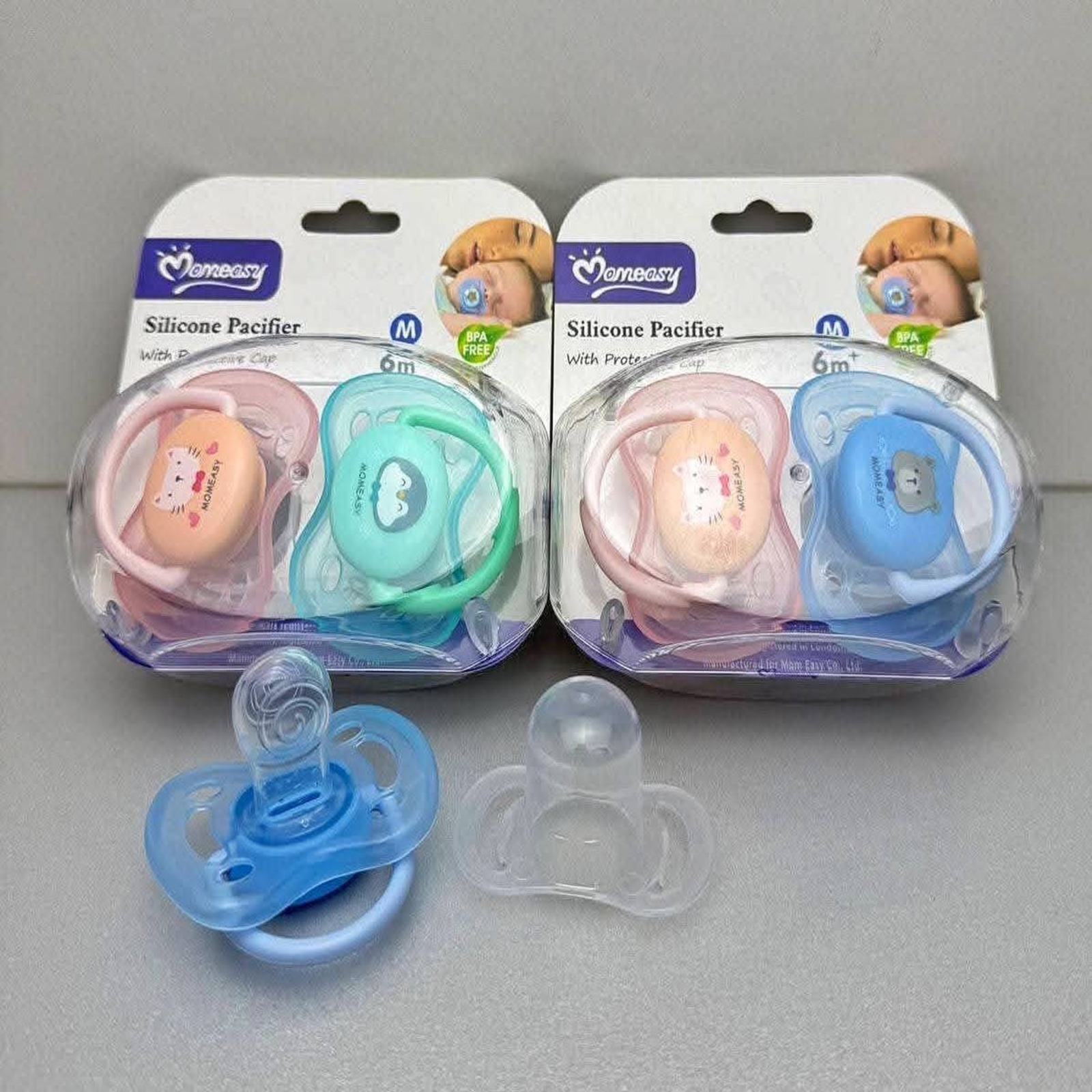 Momeasy Silicone Pacifier 6m+ (2pcs)