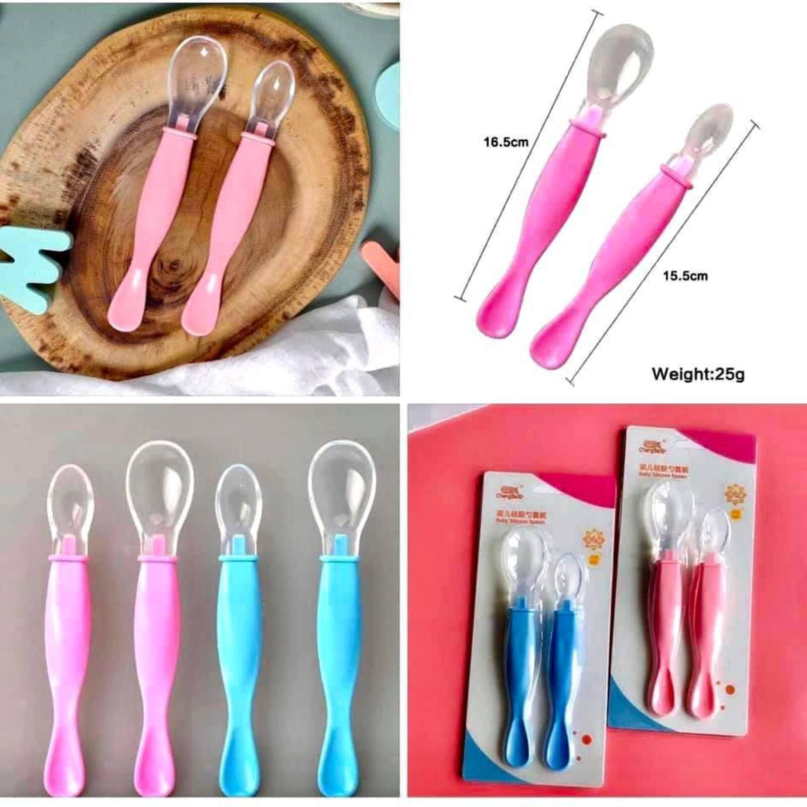 Soft Silicone Feeding Spoon (2pcs)
