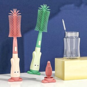 3-in-1 Silicone Baby Bottle Cleaning Brush Set