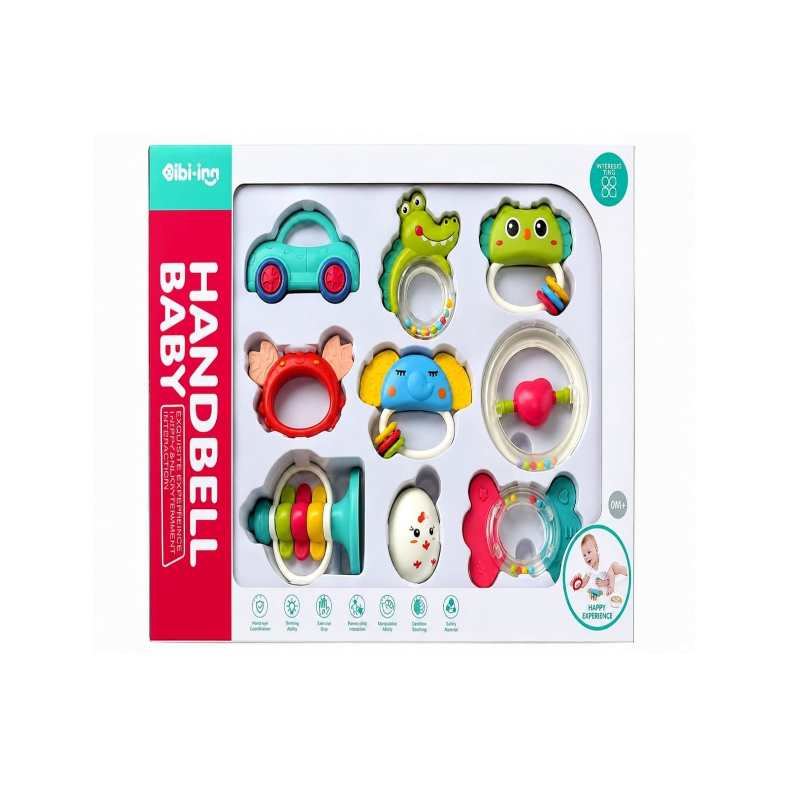 HANDBELL Baby Rattles Set - 9 pcs