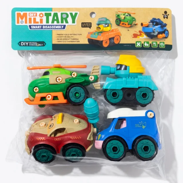 DIY 4Pcs Military Screw Vehicles - Image 3
