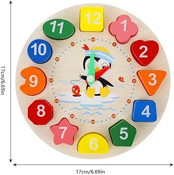 Wooden Penguin Clock Toy - Image 5