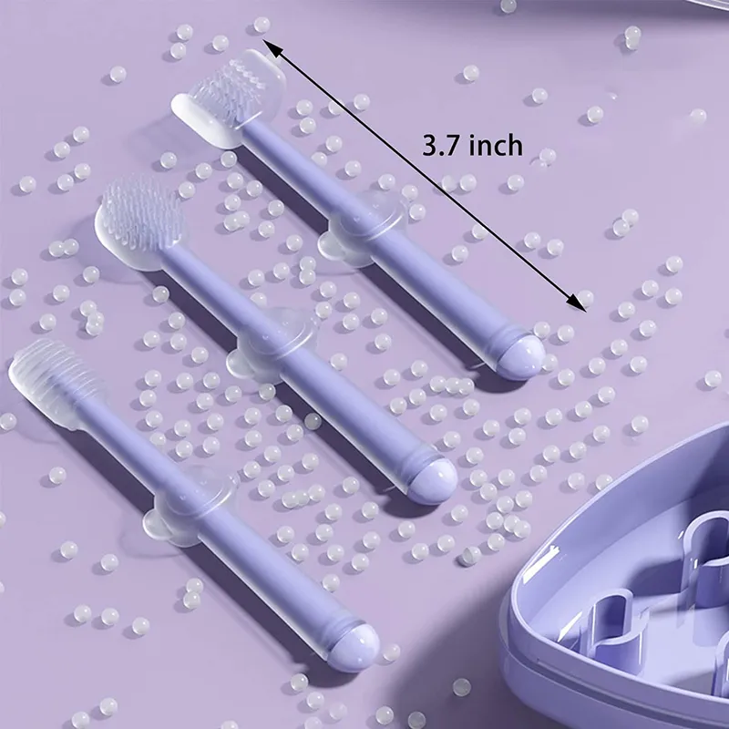 3 in 1 Finger Toothbrush & Tongue Scraper – Soft Silicone + Storage Case - Image 6