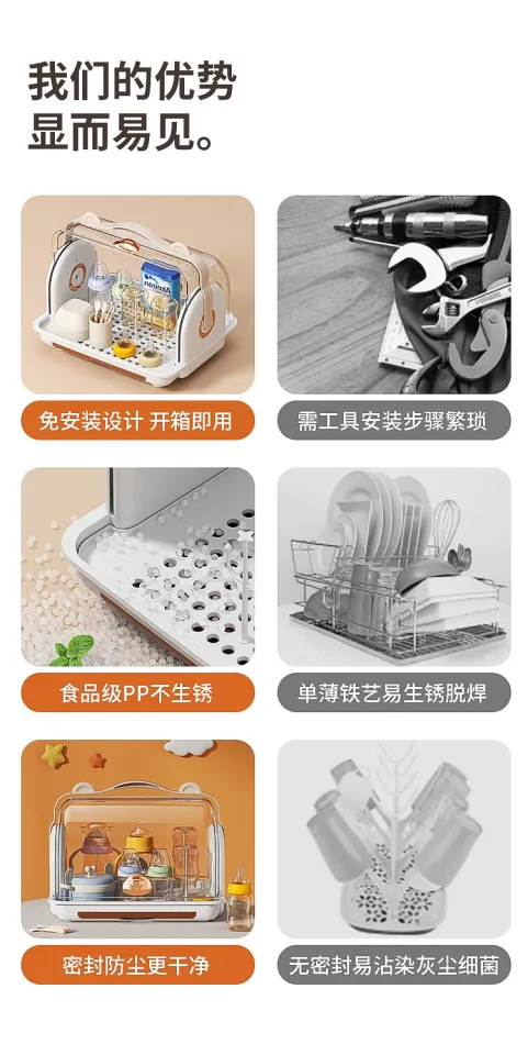 Portable Baby Bottle Storage Box & Drying Rack - Image 3