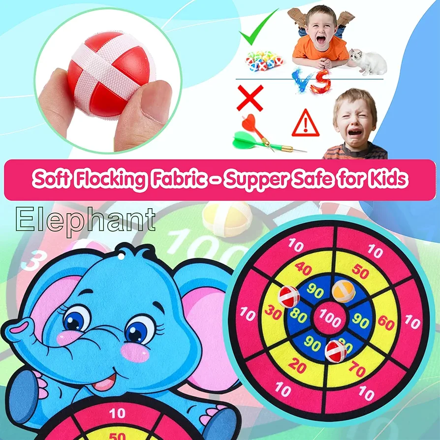 Elephant Dart Board Target Sports Game Toys - Image 5