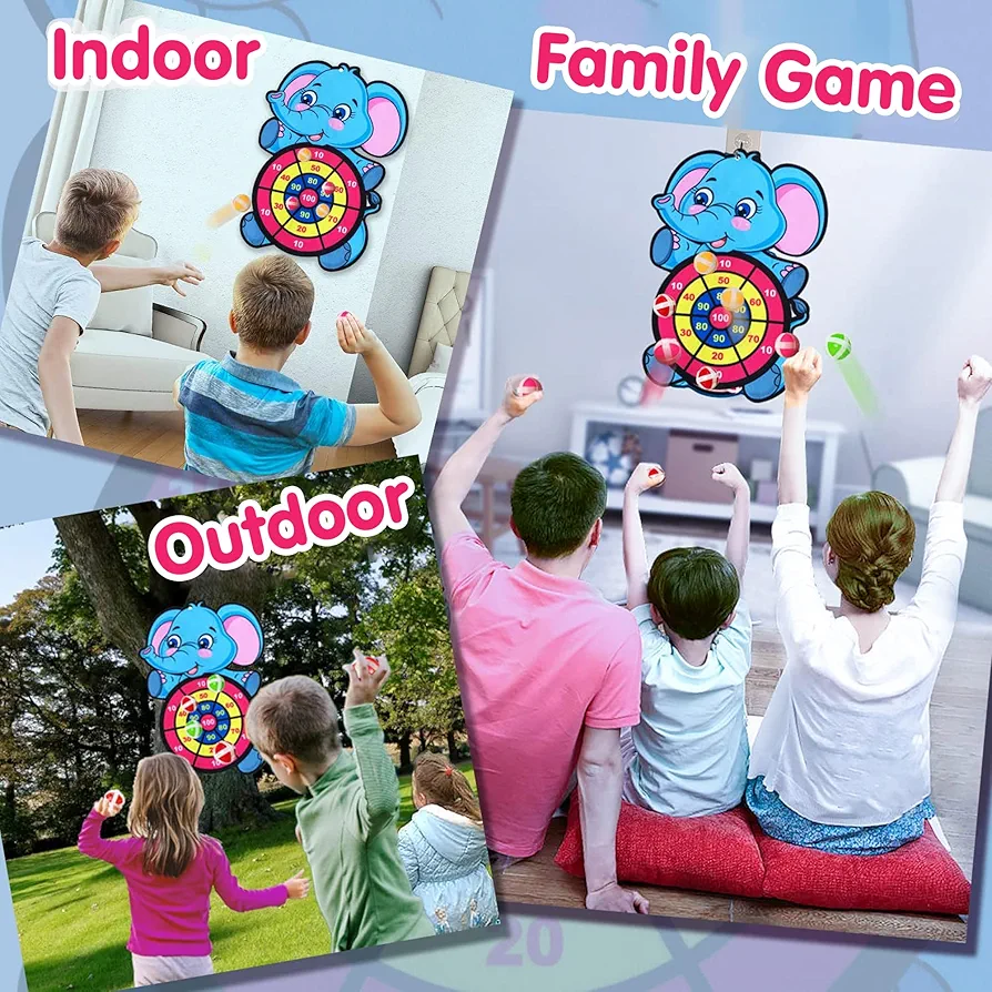 Elephant Dart Board Target Sports Game Toys - Image 6