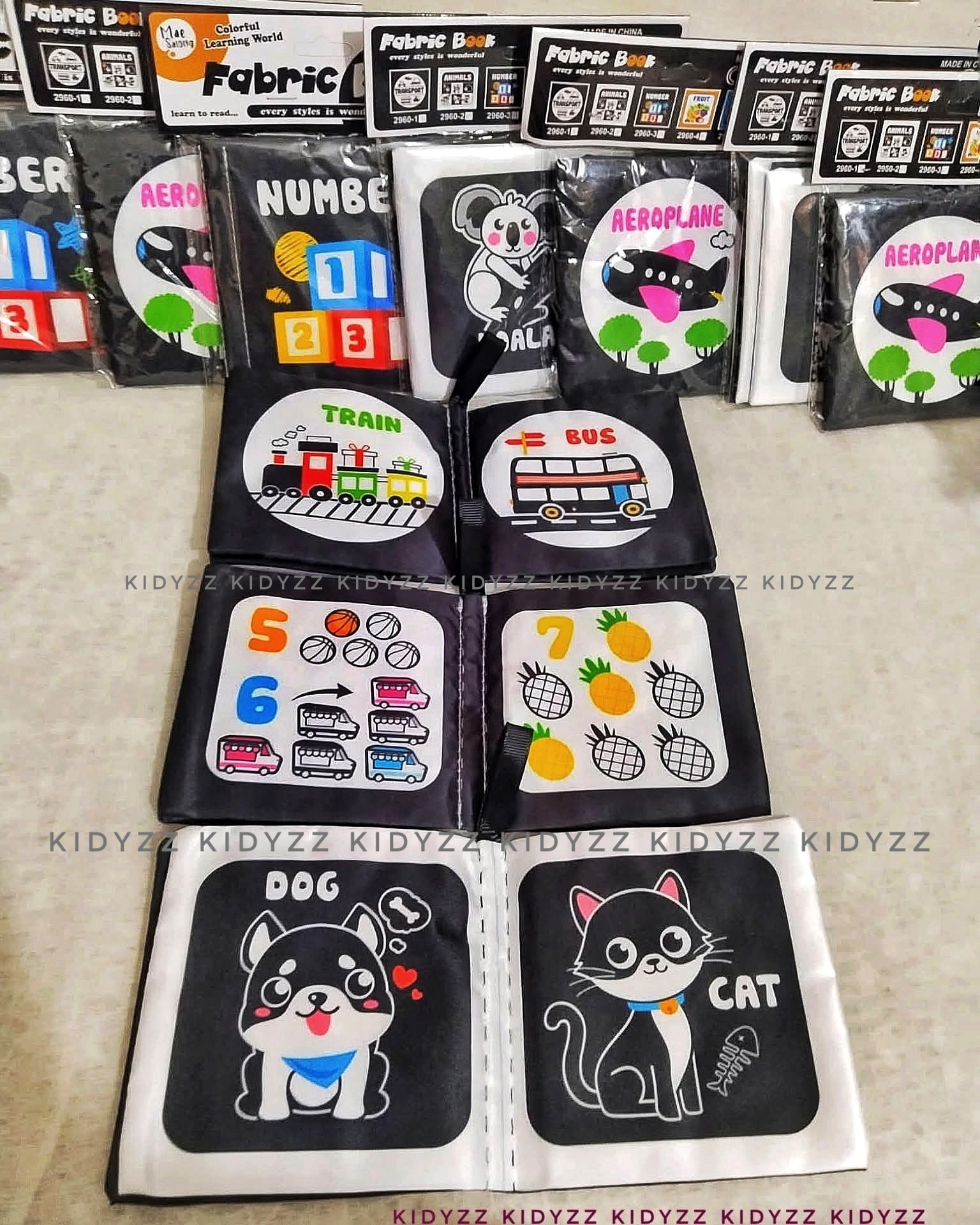 Black & White Coginitive Cloth Books (3 Pcs) - Image 2