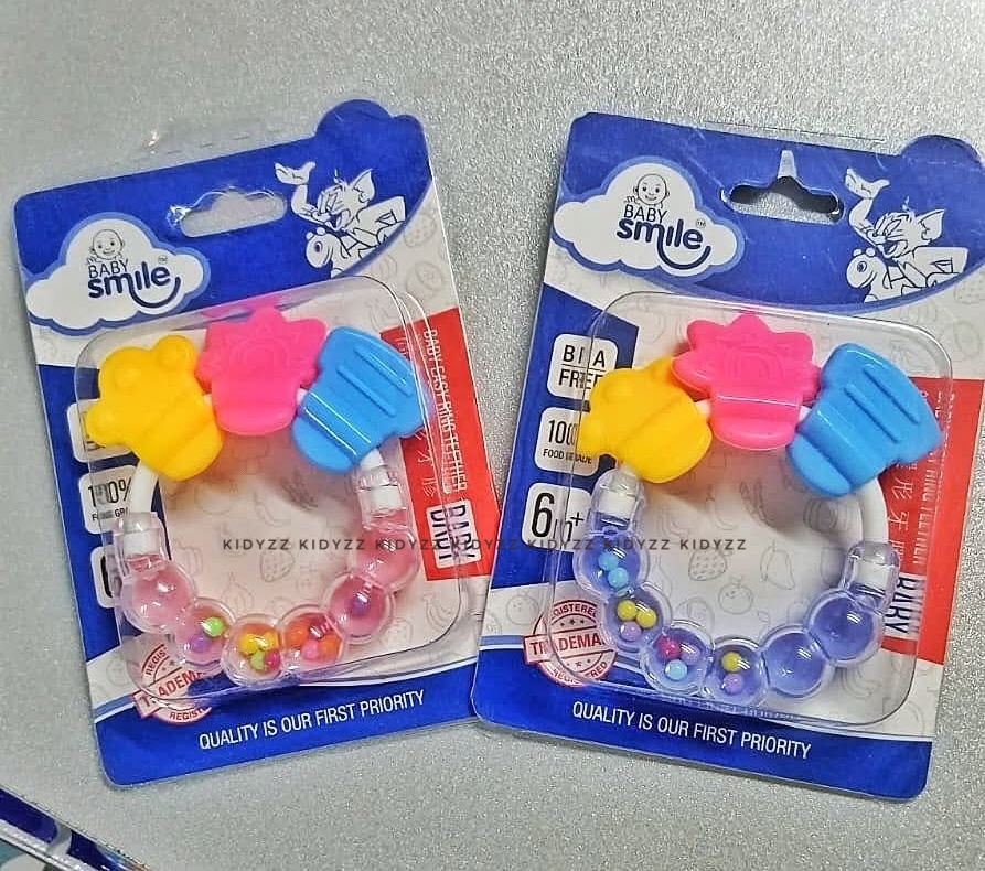 Silicone Ring Teether with jhunjhuni (1pc) - Image 3