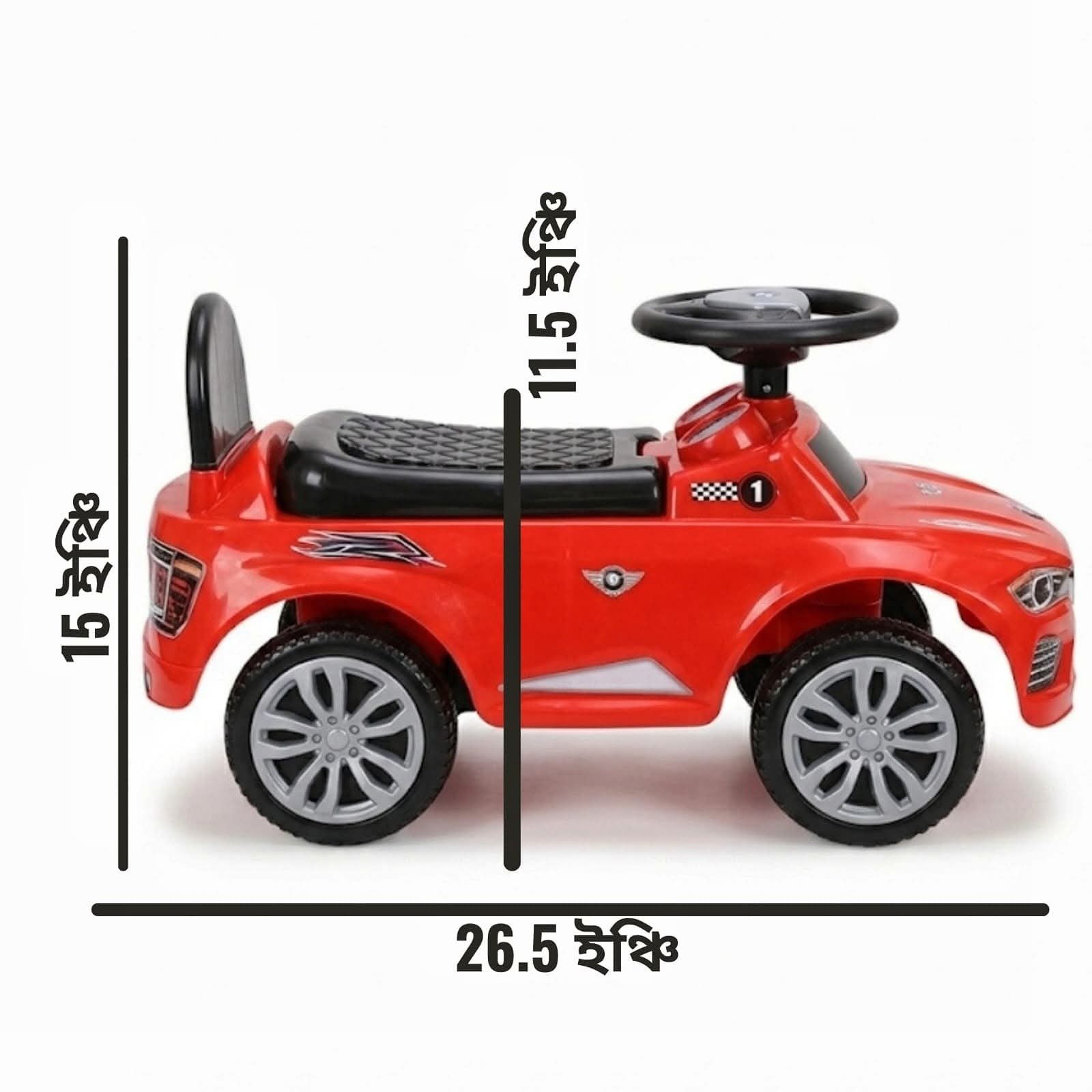 Baby Car BMW কিডস রাইড -পুশ কার - Image 3