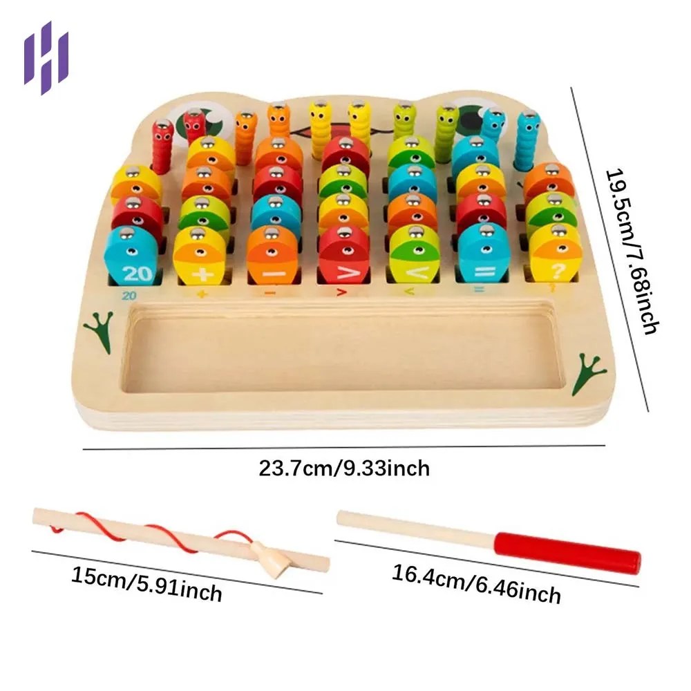 Wooden Frog Fishing and Bug Catching Game - Image 2