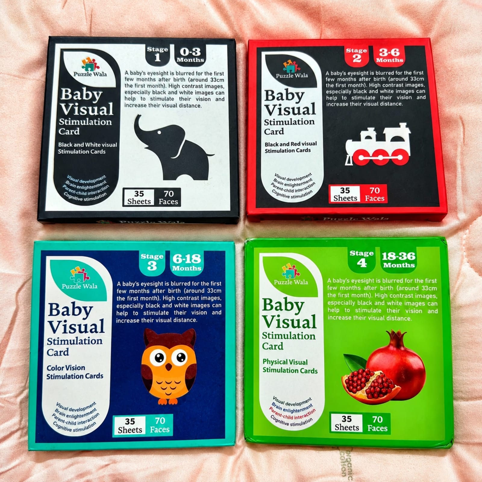Baby Visual Stimulation Cards (Stage 1-4)