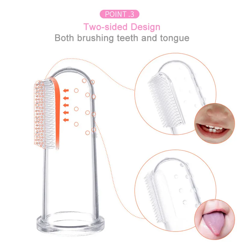 Silicone Baby Finger Transparent Toothbrush (1 pcs) - Image 2