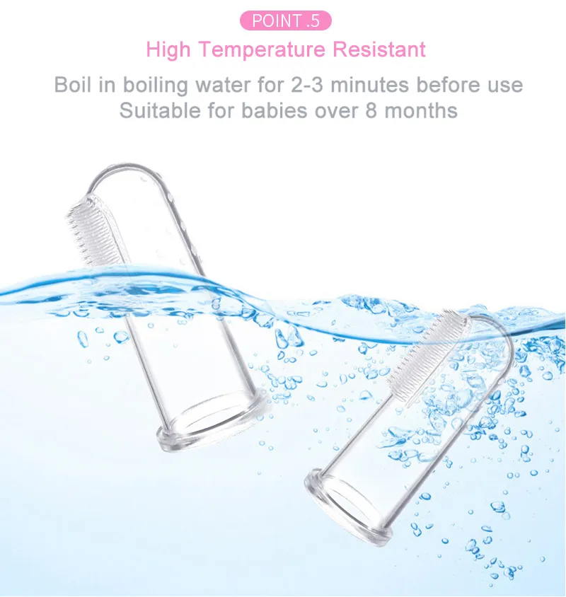 Silicone Baby Finger Transparent Toothbrush (1 pcs) - Image 4