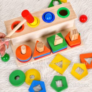 Wooden Sleeve Column Strike the Table