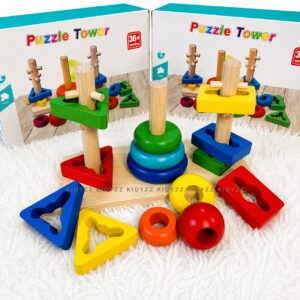 Wooden Puzzle Tower