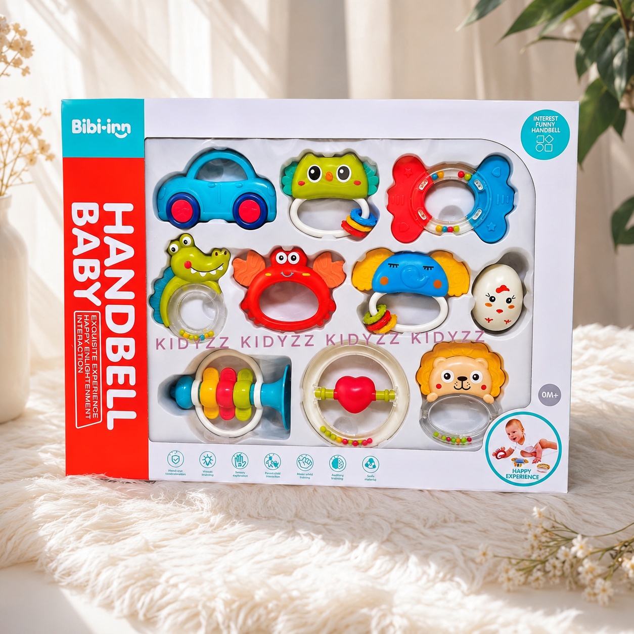 HANDBELL Baby Rattles Set - 10 Pcs