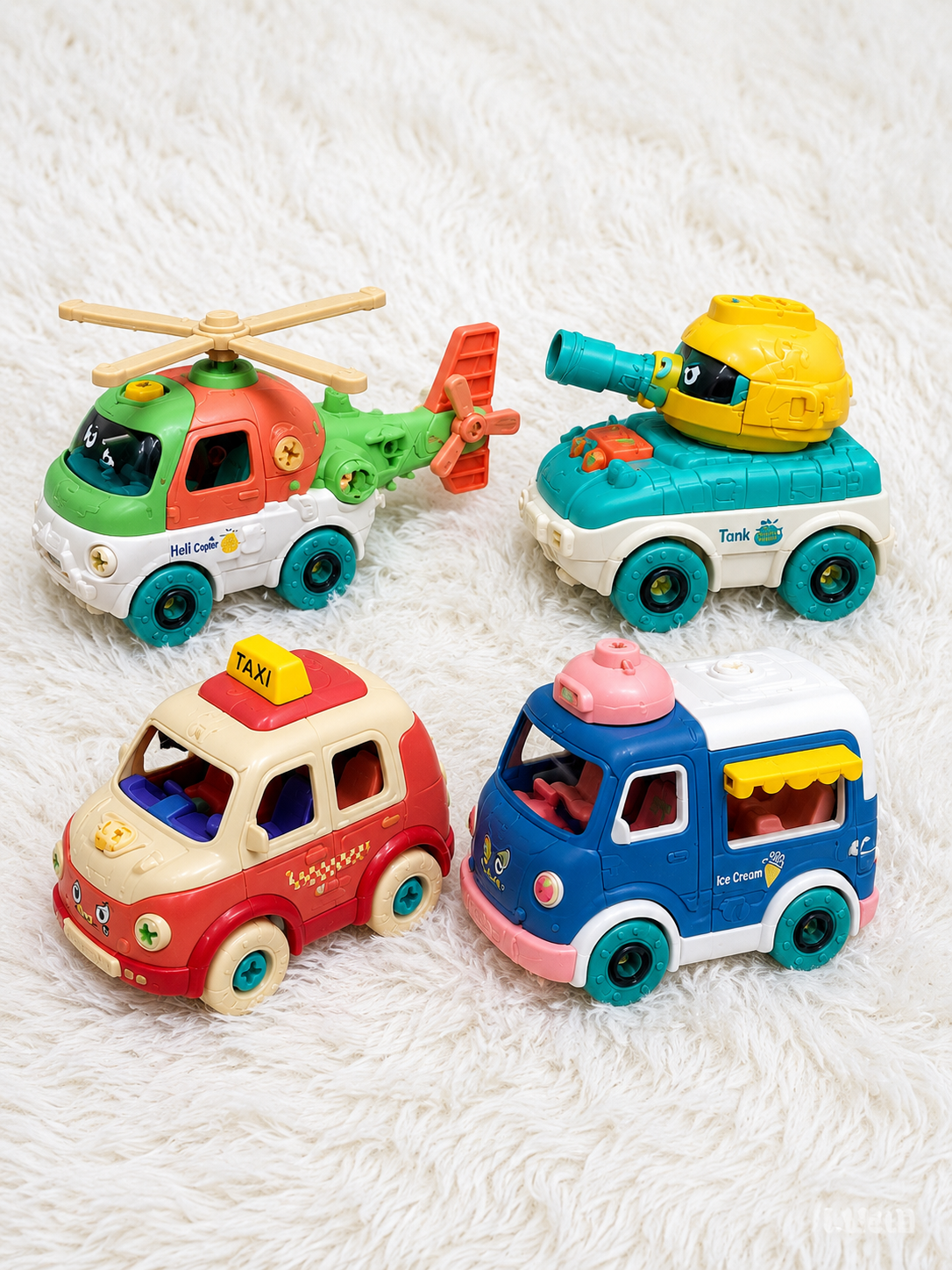 DIY 4Pcs Military Screw Vehicles - Image 2