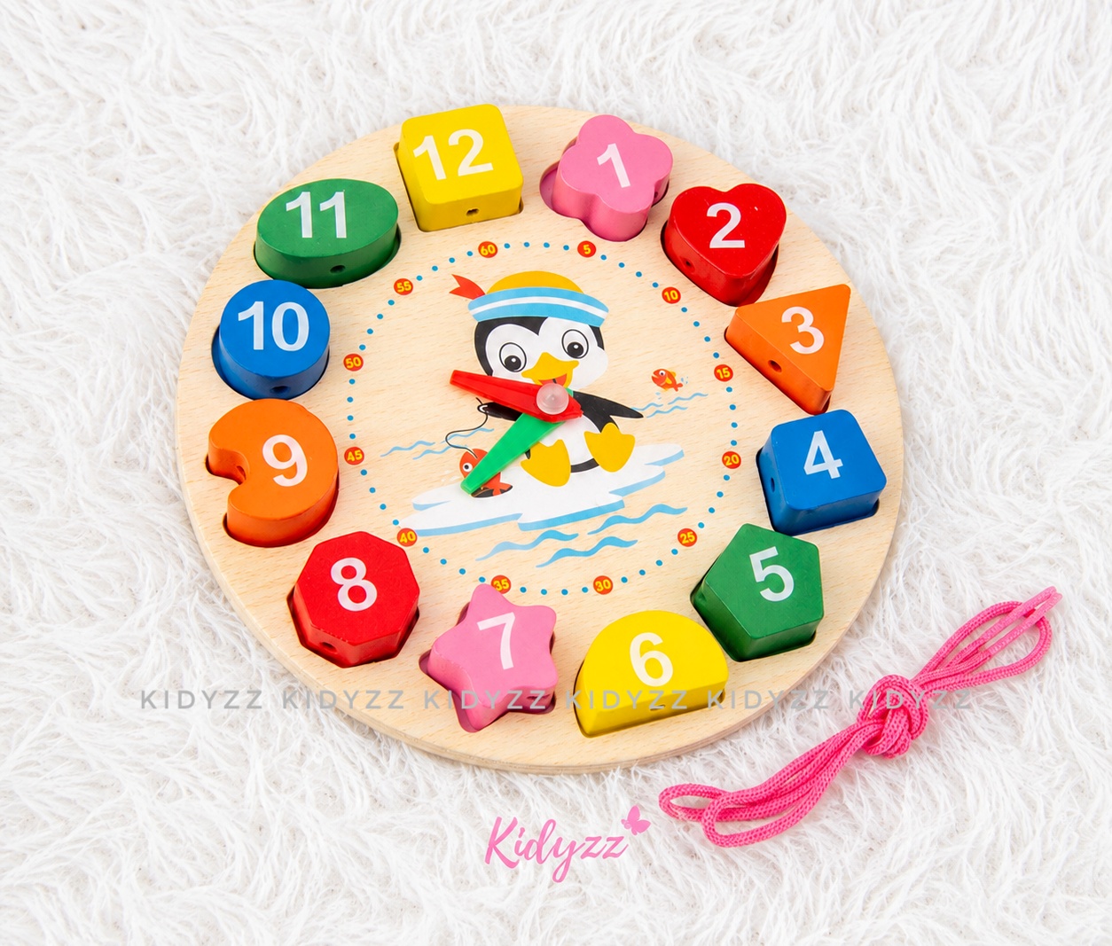 Wooden Penguin Clock Toy - Image 6