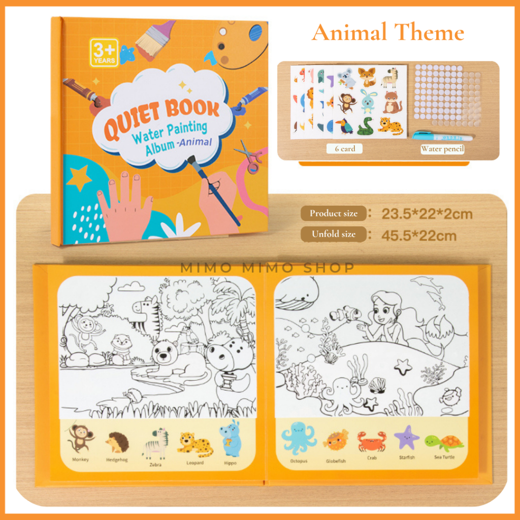 Quiet Book Water Painting Album Creativity Diy Transport ( Blue) - Image 2