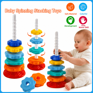 Rainbow Rotating Spin Stacking Tower