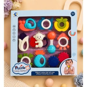 Baby Rattle 10-piece Set Hand Rattle Gift Box Set Full Moon