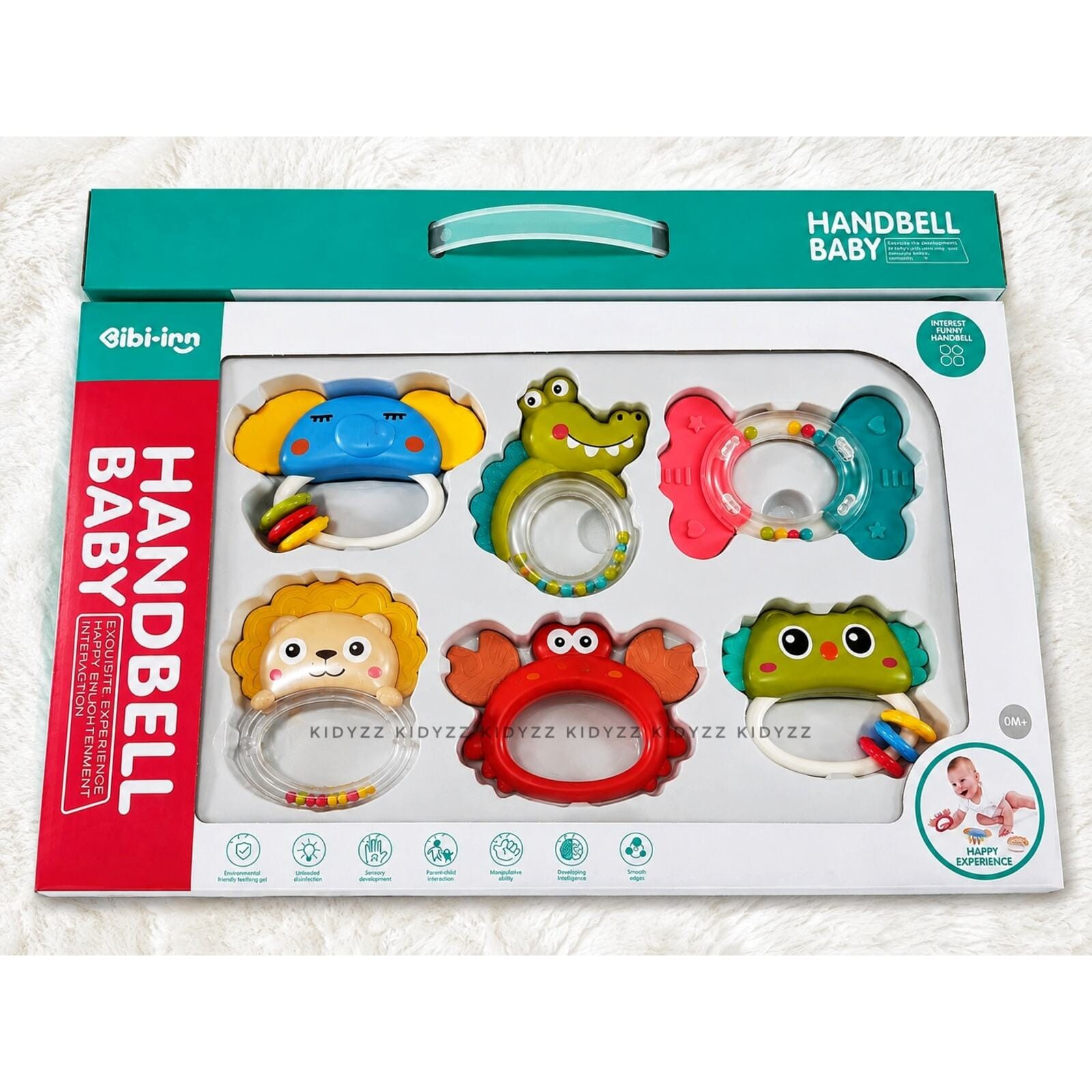 Handbell Baby Rattles Set 6 pcs